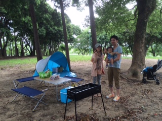 糟屋郡粕屋町の駕与丁公園で出張ＢＢＱ