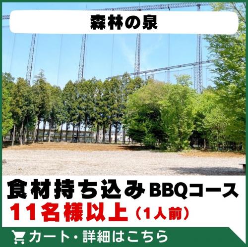 【森林の泉】食材持ち込みBBQコース(11名様以上)/