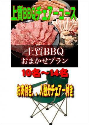 【Ｖ－20】お任せ出張片付け上質BBQチェアコース10名～14名（お一人様4050円）/